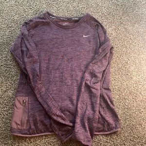 Nike Dri-Fit Running L/S Used Shirt Womens SZ M Medium Purple